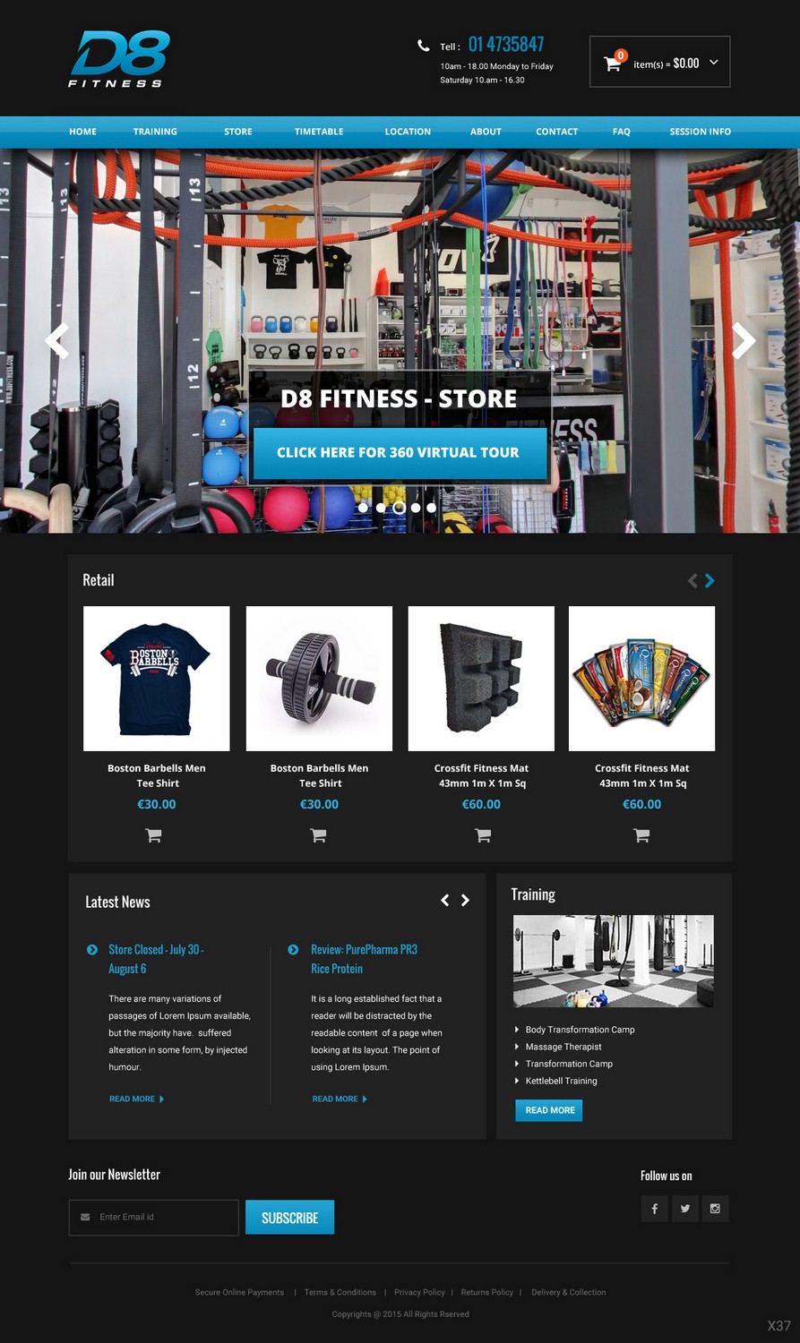 Web Design by pb for D8 Fitness | Design #6619585