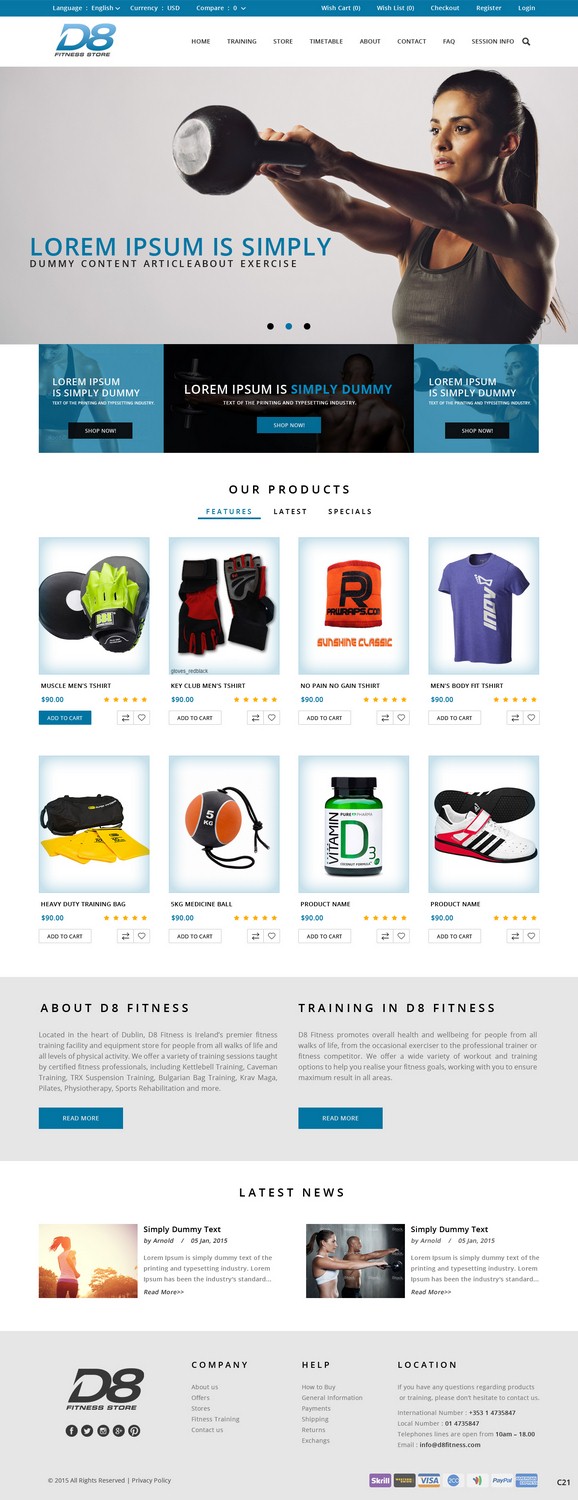 Web Design par pb pour D8 Fitness | Design #6619595