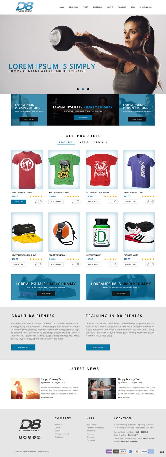 Web Design by pb for D8 Fitness | Design #6619601