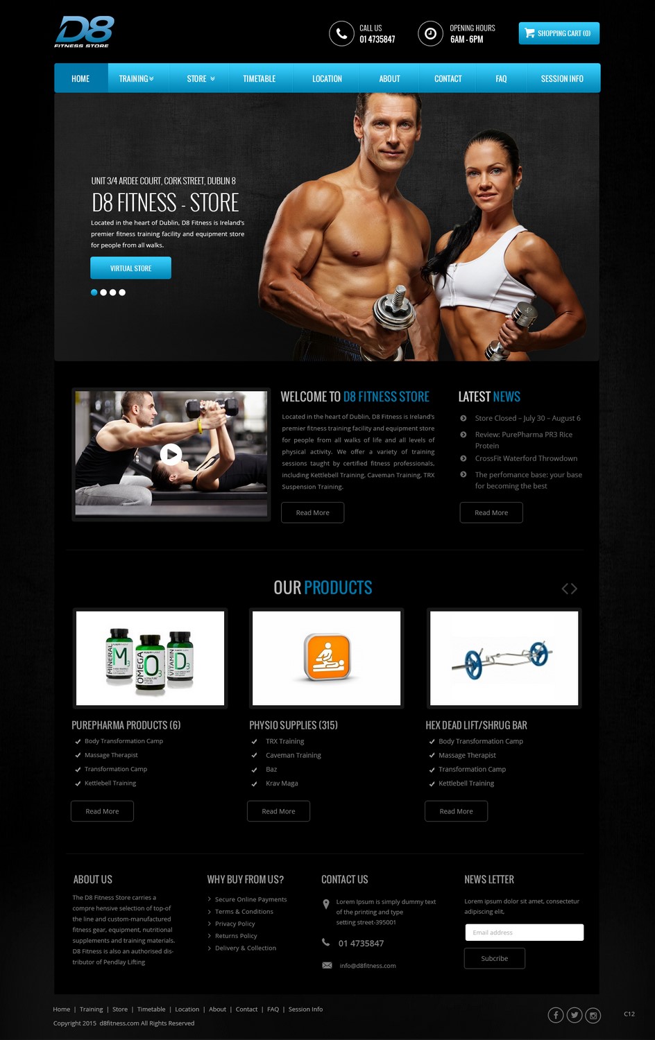 Web Design by pb for D8 Fitness | Design #6622848