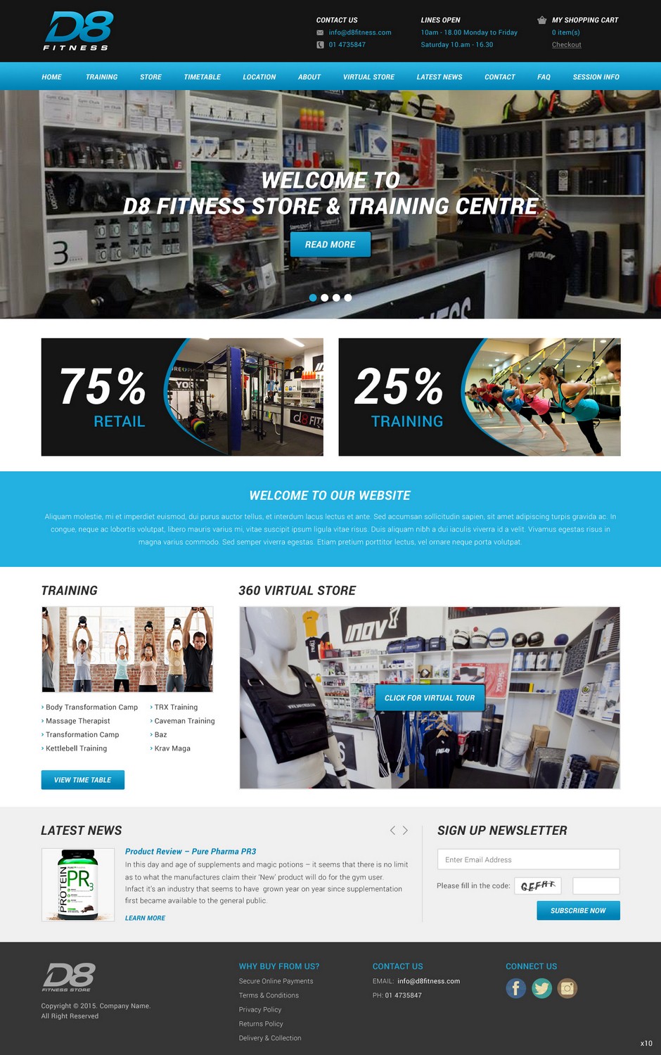 Web Design by pb for D8 Fitness | Design #6633121