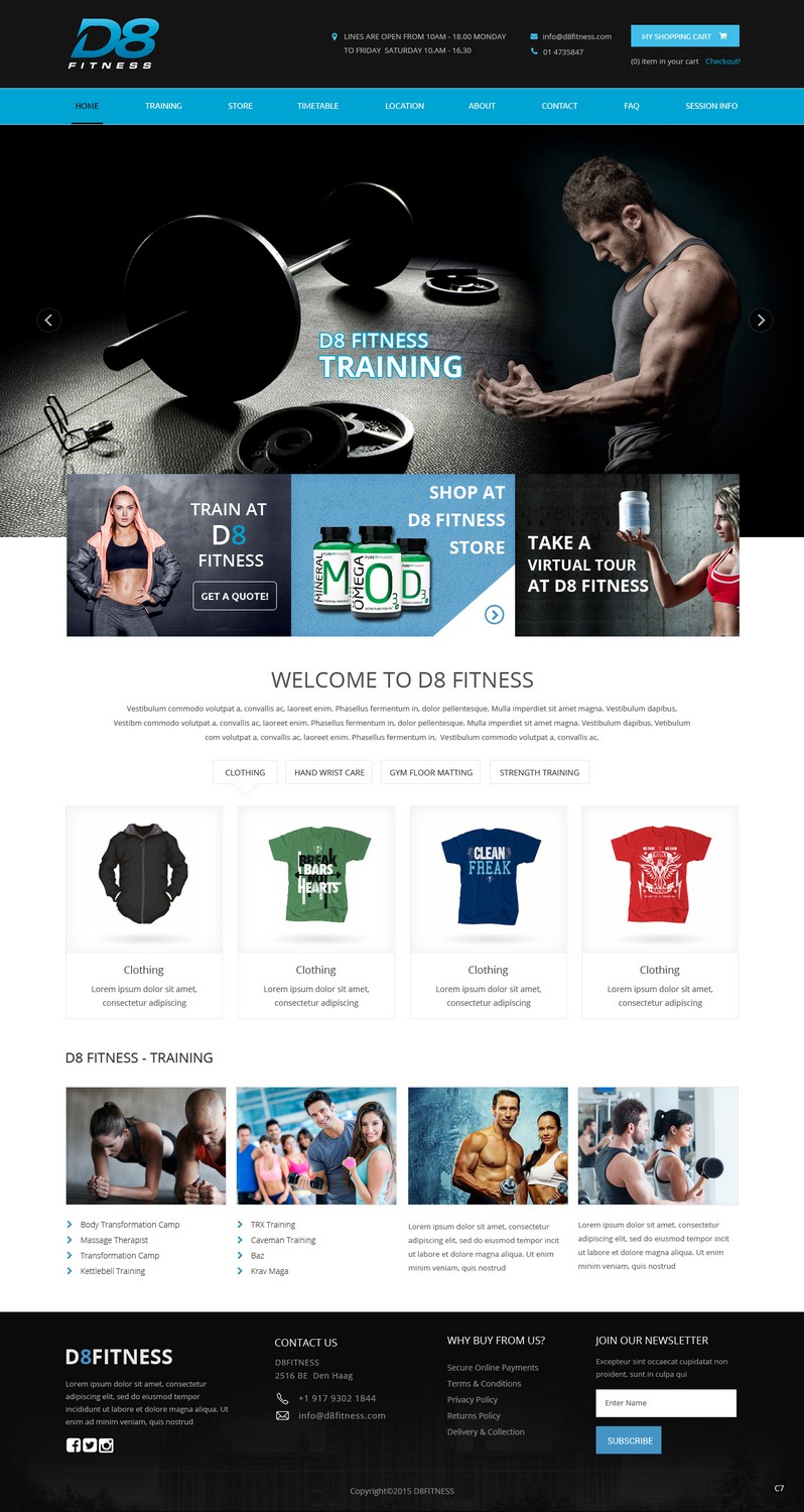 Web-Design von pb für D8 Fitness | Design #6633126