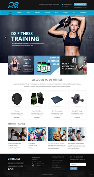 Web Design by pb for D8 Fitness | Design #6633132