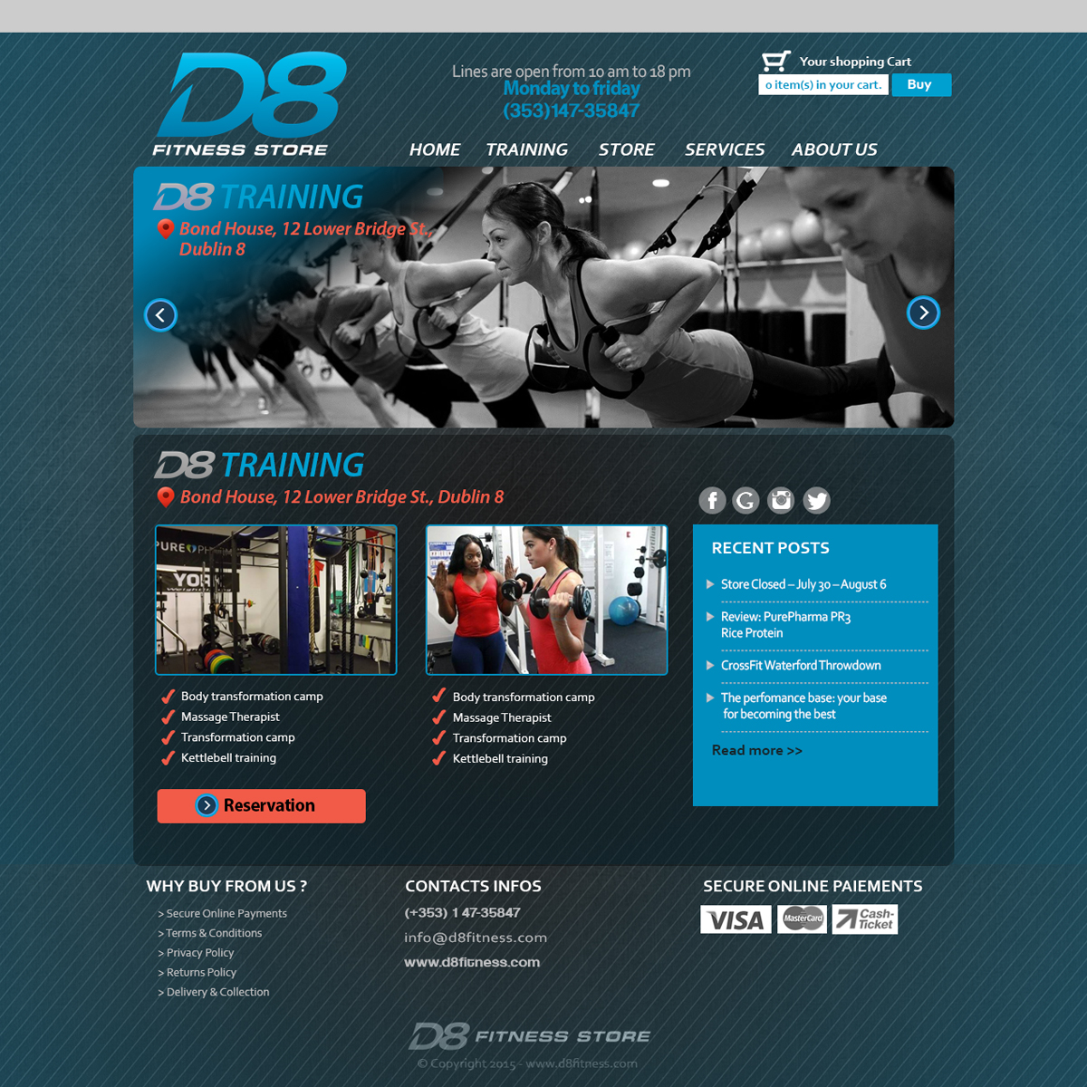 Web Design by Kadran for D8 Fitness | Design #6661015
