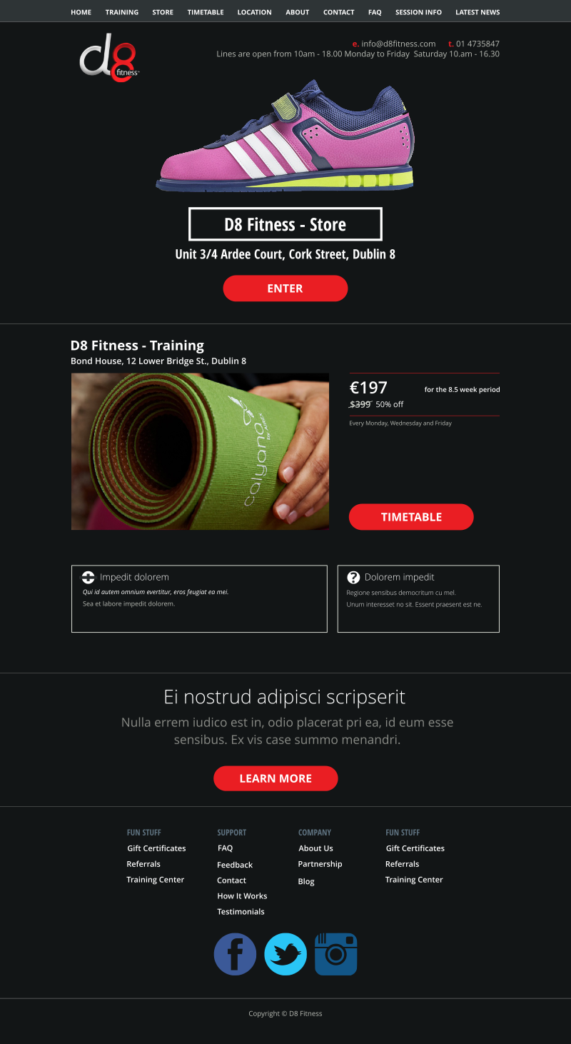 Web Design by Relativiteit for D8 Fitness | Design #6611354
