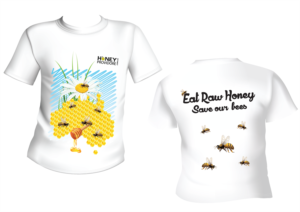 Save the Bee's T Shirt, to raise money to support local bee population, minimal but bold, clean and  | Diseño de Camiseta por Sophie DL