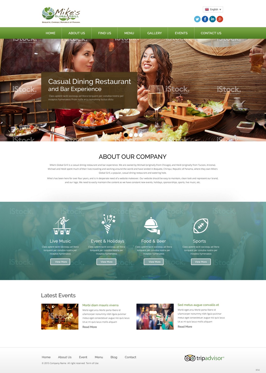 Web Design by pb for Mike''s Global Grill | Design #6642152