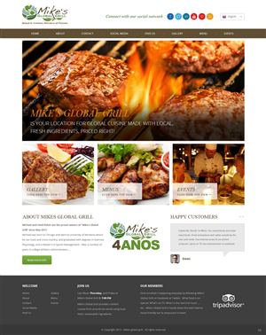 Web Design by pb for Mike''s Global Grill | Design: #6651811