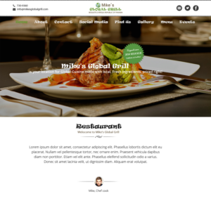 Web Design by Shinas for Mike''s Global Grill | Design: #6717573