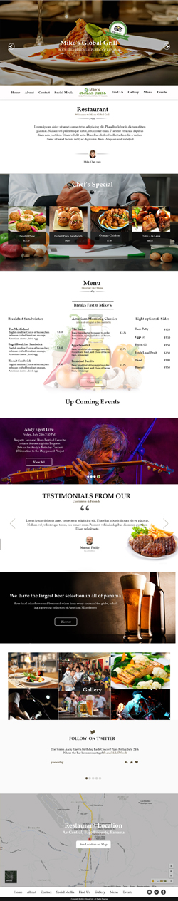 Web Design by Shinas for Mike''s Global Grill | Design: #6805291