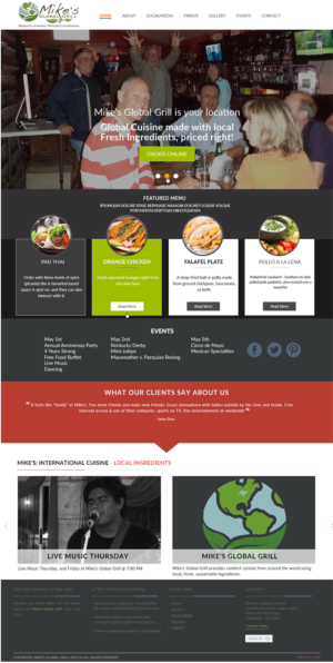 Web Design by DesignerSachi for Mike''s Global Grill | Design: #6685970