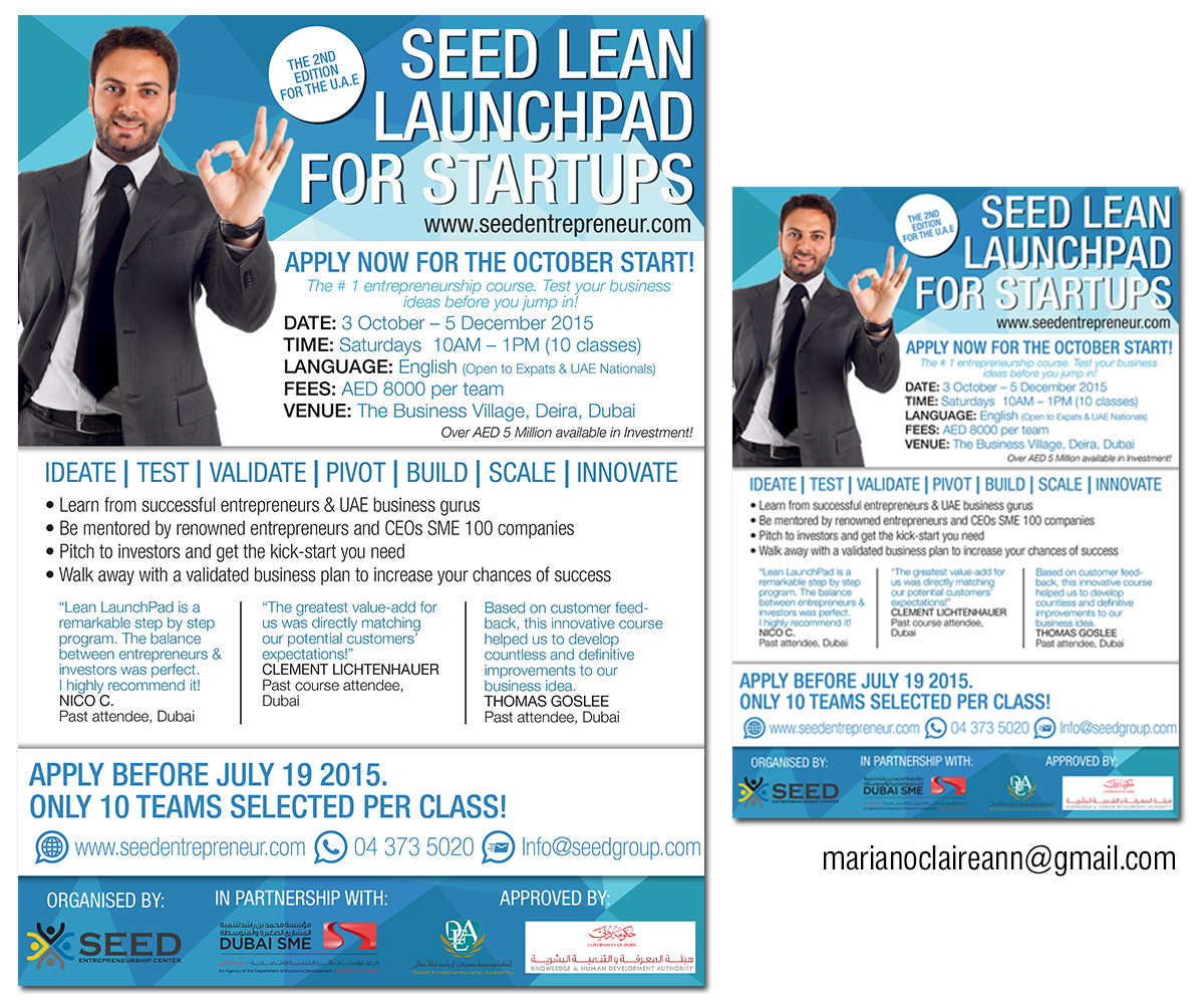 Flyer Design by Claireative for Seed Tech Software Development L.L.C | Design #6625700