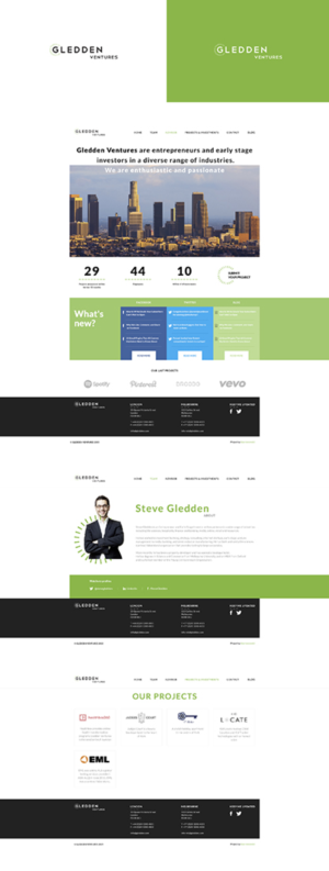 Web Design by KKORZENIOWSKI. for Gledden Ventures | Design: #6707407