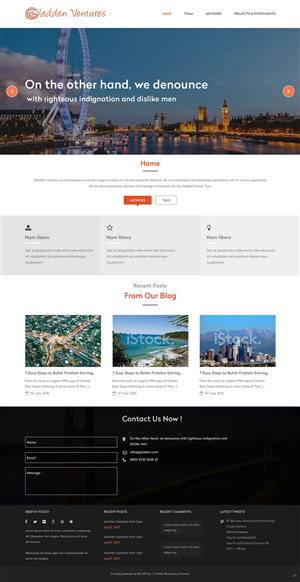 Web Design by pb for Gledden Ventures | Design: #6642019