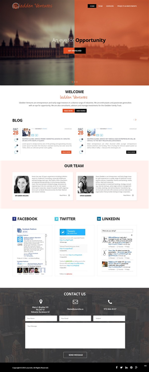 Web Design by pb for Gledden Ventures | Design: #6642026