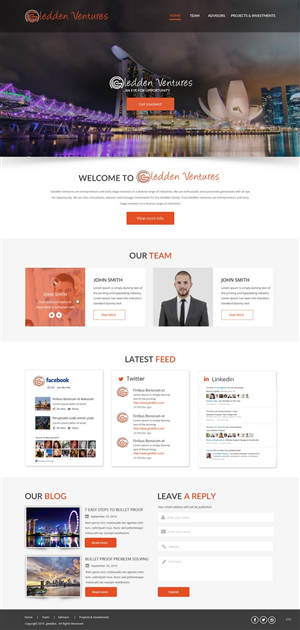 Web Design by pb for Gledden Ventures | Design: #6642031