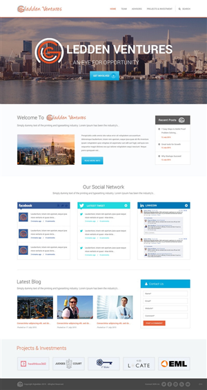 Web Design by pb for Gledden Ventures | Design: #6642038