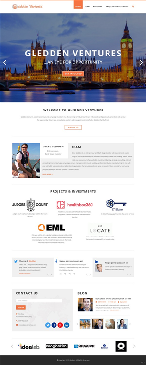 Web Design by pb for Gledden Ventures | Design: #6642050