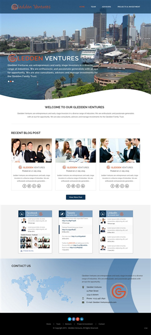 Web Design by pb for Gledden Ventures | Design: #6642055