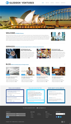 Web Design by pb for Gledden Ventures | Design: #6642070