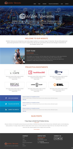 Web Design by pb for Gledden Ventures | Design: #6651732