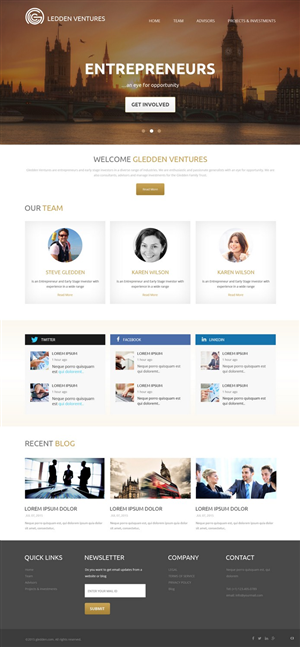 Web Design by pb for Gledden Ventures | Design: #6651736