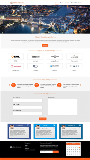 Web Design by pb for Gledden Ventures | Design: #6651739