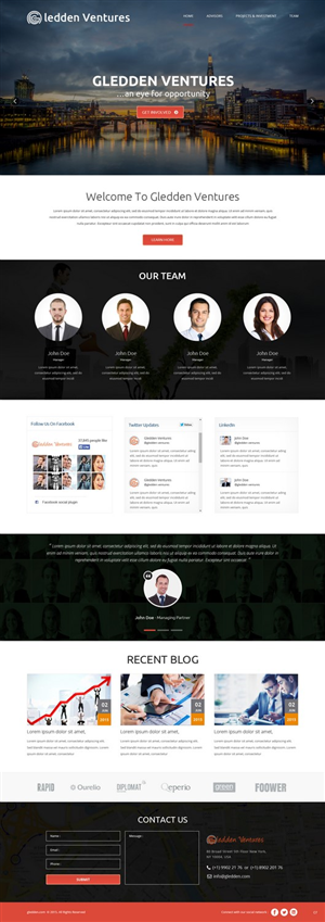 Web Design by pb for Gledden Ventures | Design: #6651747