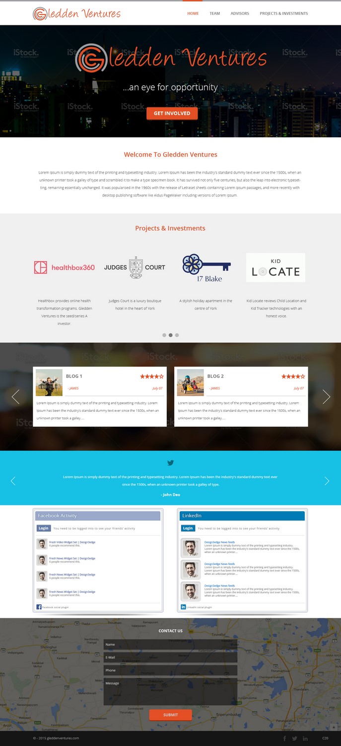 Web Design par pb pour Gledden Ventures | Design #6651748