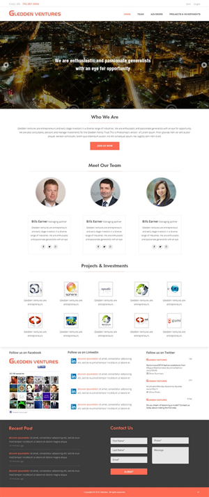 Web Design by pb for Gledden Ventures | Design: #6651750