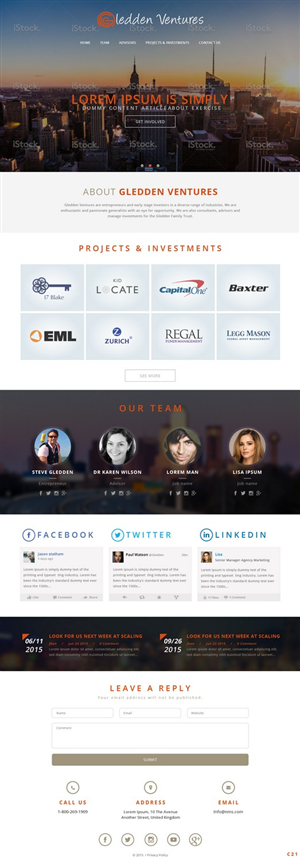 Web Design by pb for Gledden Ventures | Design: #6651752
