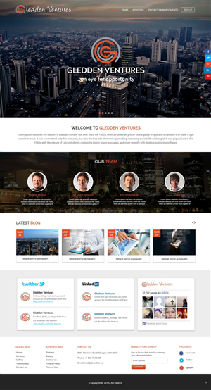 Web Design by pb for Gledden Ventures | Design: #6651759