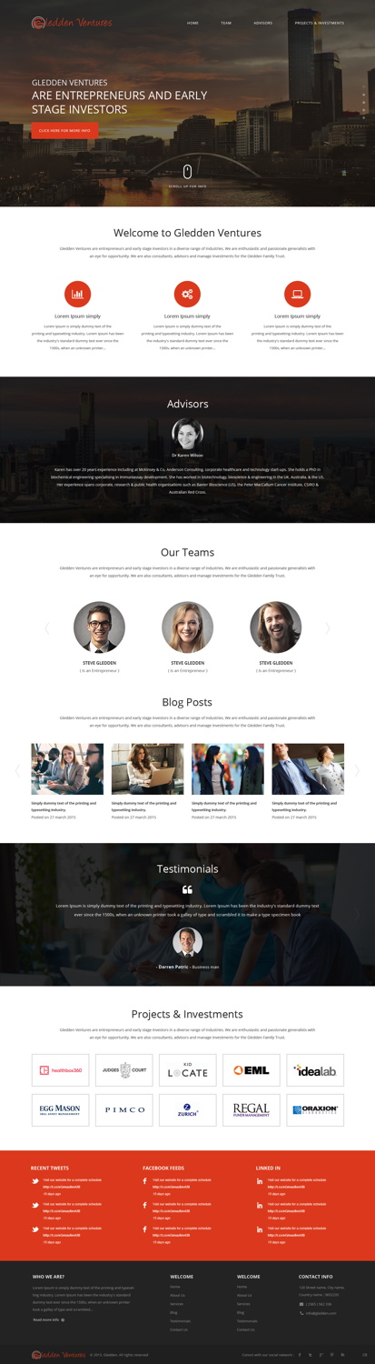 Web Design by pb for Gledden Ventures | Design #6652425