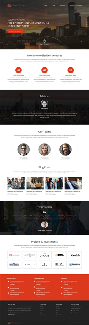 Web Design by pb for Gledden Ventures | Design: #6652425