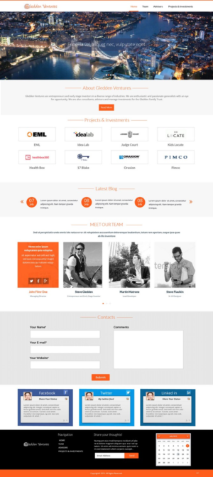 Web Design by pb for Gledden Ventures | Design: #6677183