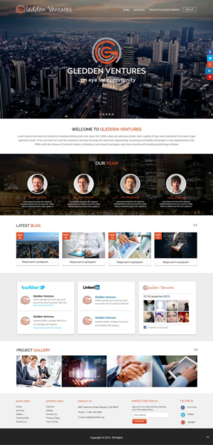 Web Design by pb for Gledden Ventures | Design: #6680114