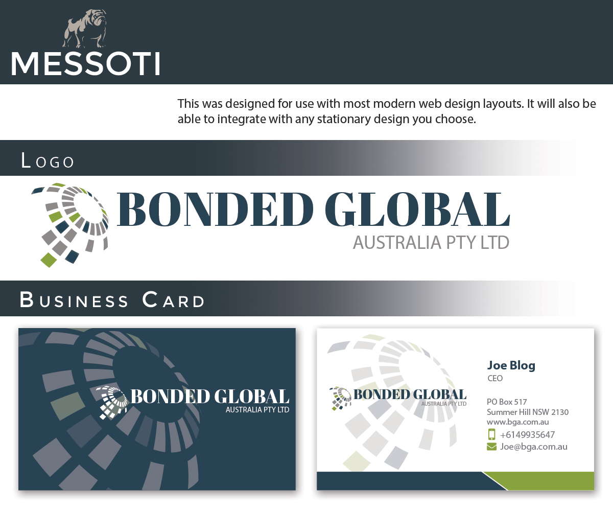 Stationery Design by Messoti for Bonded Global | Design #6644382