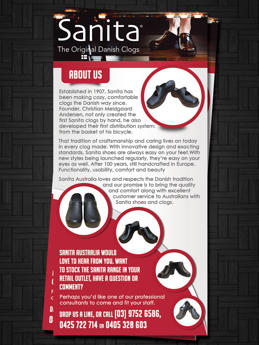 Flyer Design by ESolz Technologies for Sanita Work Shoes | Design #6659669