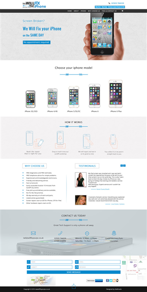 Website redesign required for established UK business - computer / phone repair | Web Design par Da Miracle