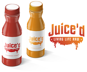 Juice'd                                                      -Our Slogan: LIVING LIFE RAW (not obligated to use the slogan) | Logo Design by RyanGrice