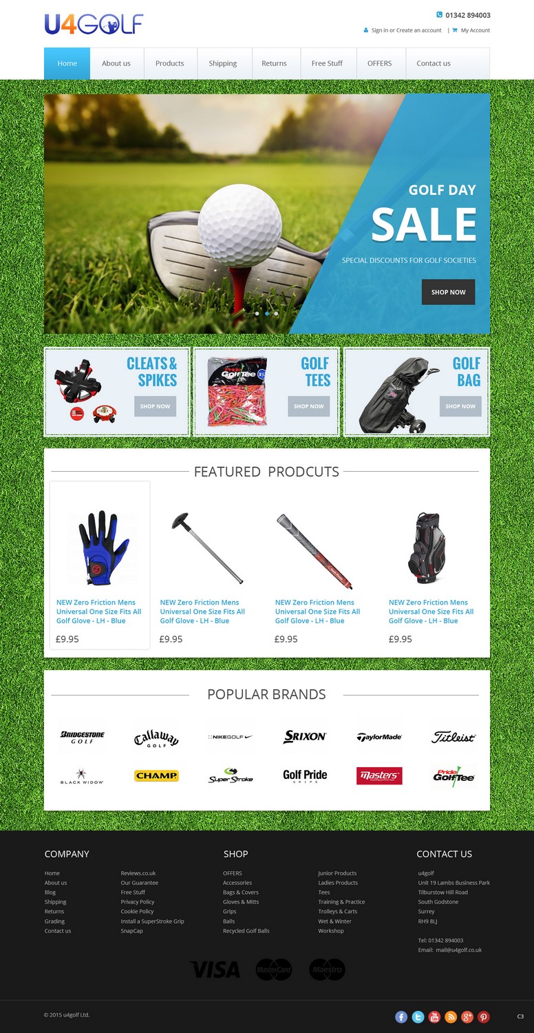 BigCommerce Design by pb for u4golf Ltd | Design #6656000