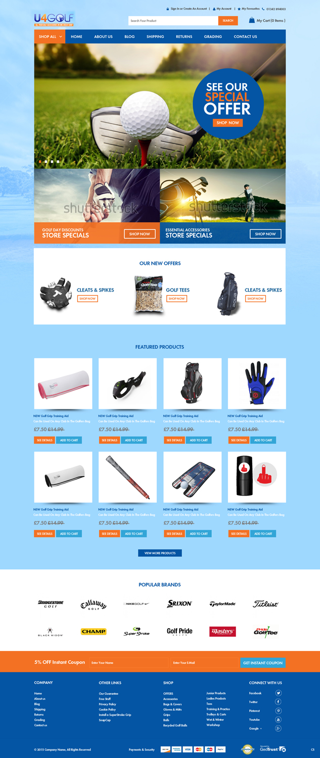 BigCommerce Design by pb for u4golf Ltd | Design #6660920