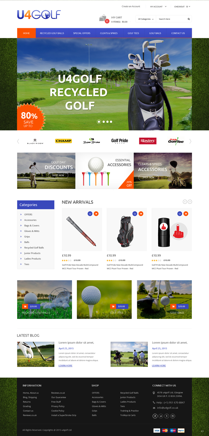BigCommerce-Design von pb für u4golf Ltd | Design #6660929