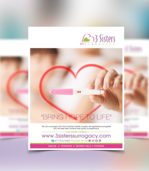 Diseño de Flyer por cb1318cb1318 para 3 Sisters Surrogacy | Diseño #6722497