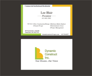 Business Card Design by Axaviy Design for LB Dynamic Construction Inc. | Design: #6780078