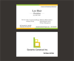 Business Card Design by Axaviy Design for LB Dynamic Construction Inc. | Design: #6789826