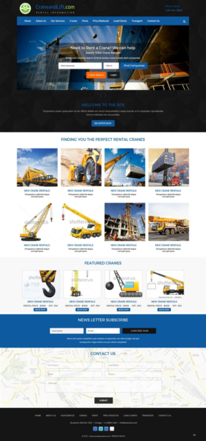 Create a Crane and Lift Rental Site