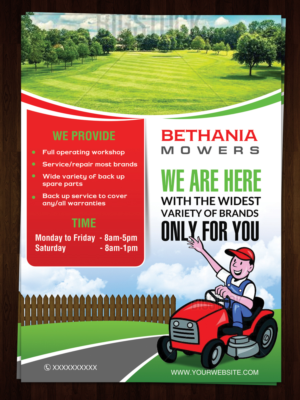 Flyer Design by debdesign for BETHANIA MOWERS | Design #6694796