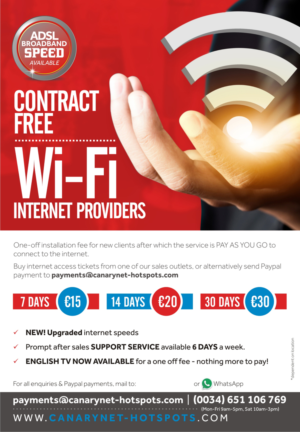 Wifi Internet Providers located in Fuerteventura, Canary Islands, (known as Canarynet Wireless) need