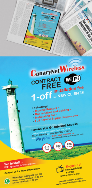 Newspaper Ad Design by rdesign12 for Canarynet Wireless | Design: #6719831